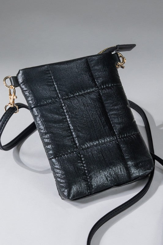 Black Metallic Cross Body