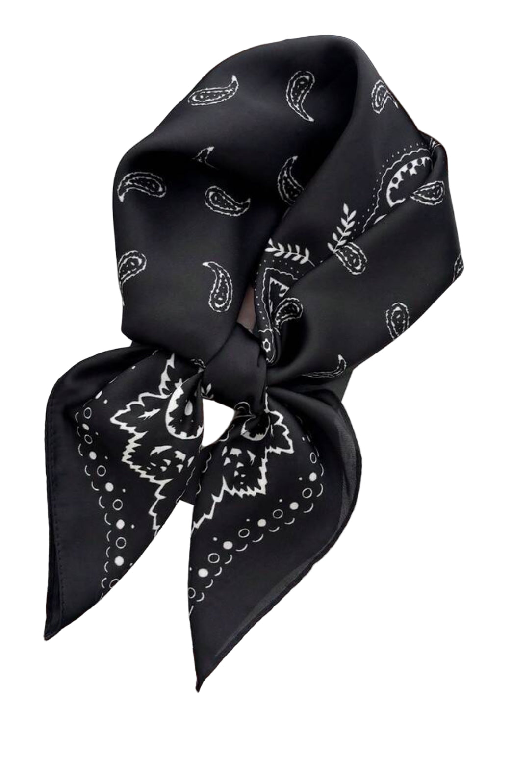 Silky Black Scarf