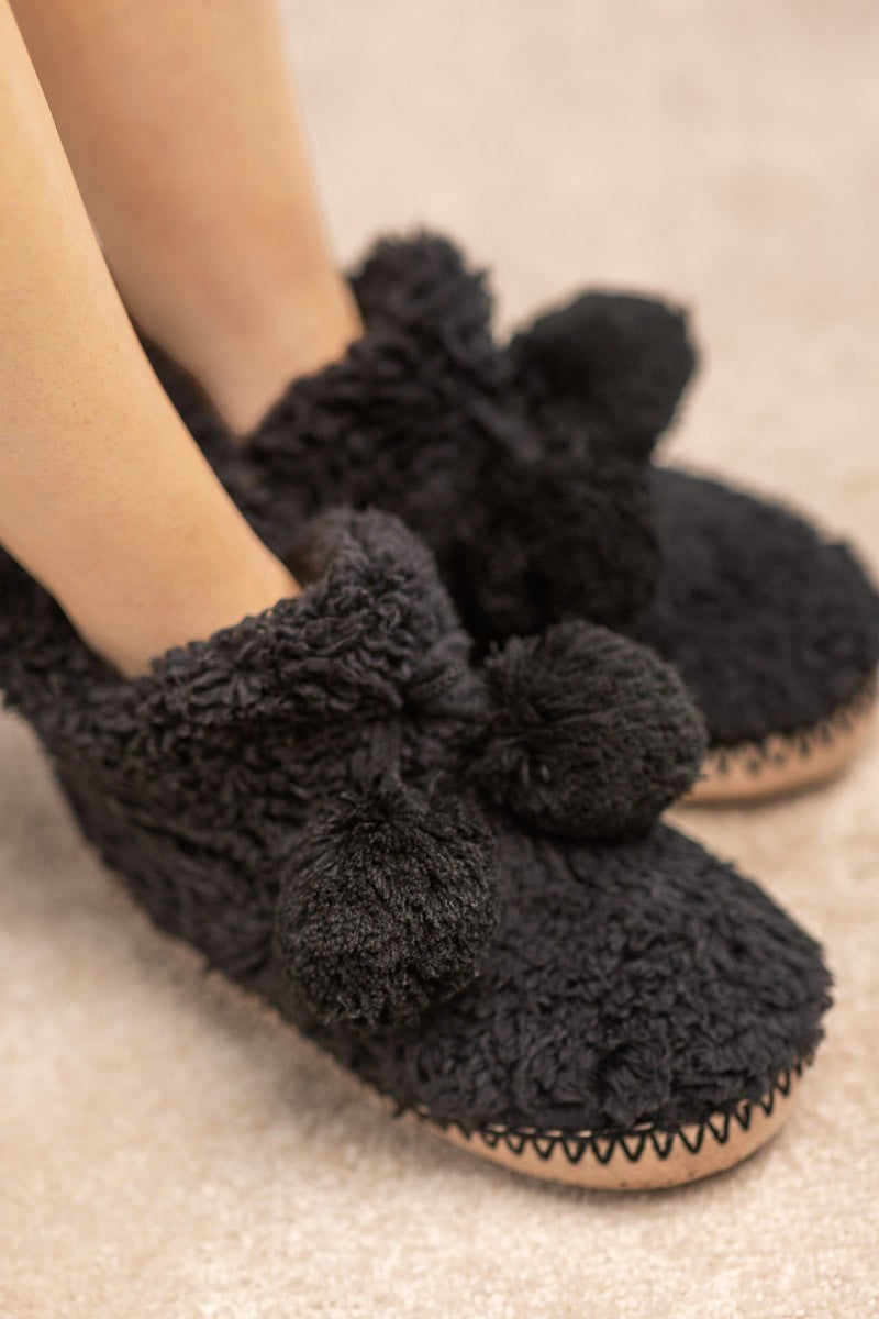 Black Cozy Booties