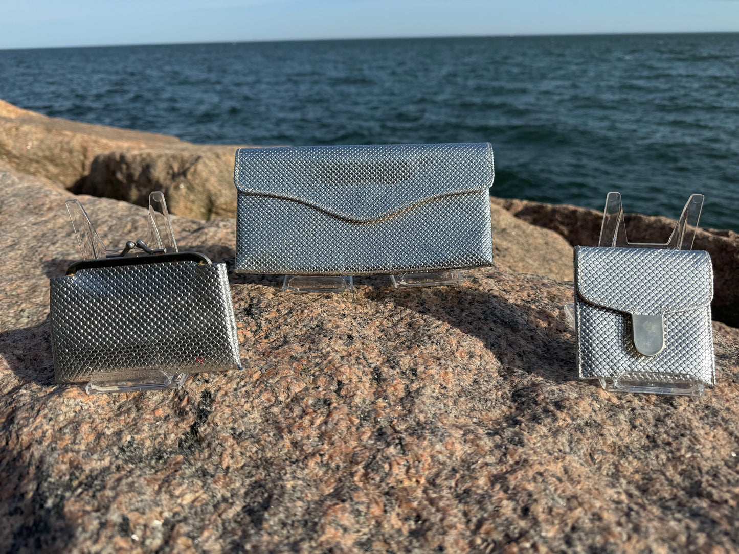 Silver Clutch, Coin Purse & Wallet