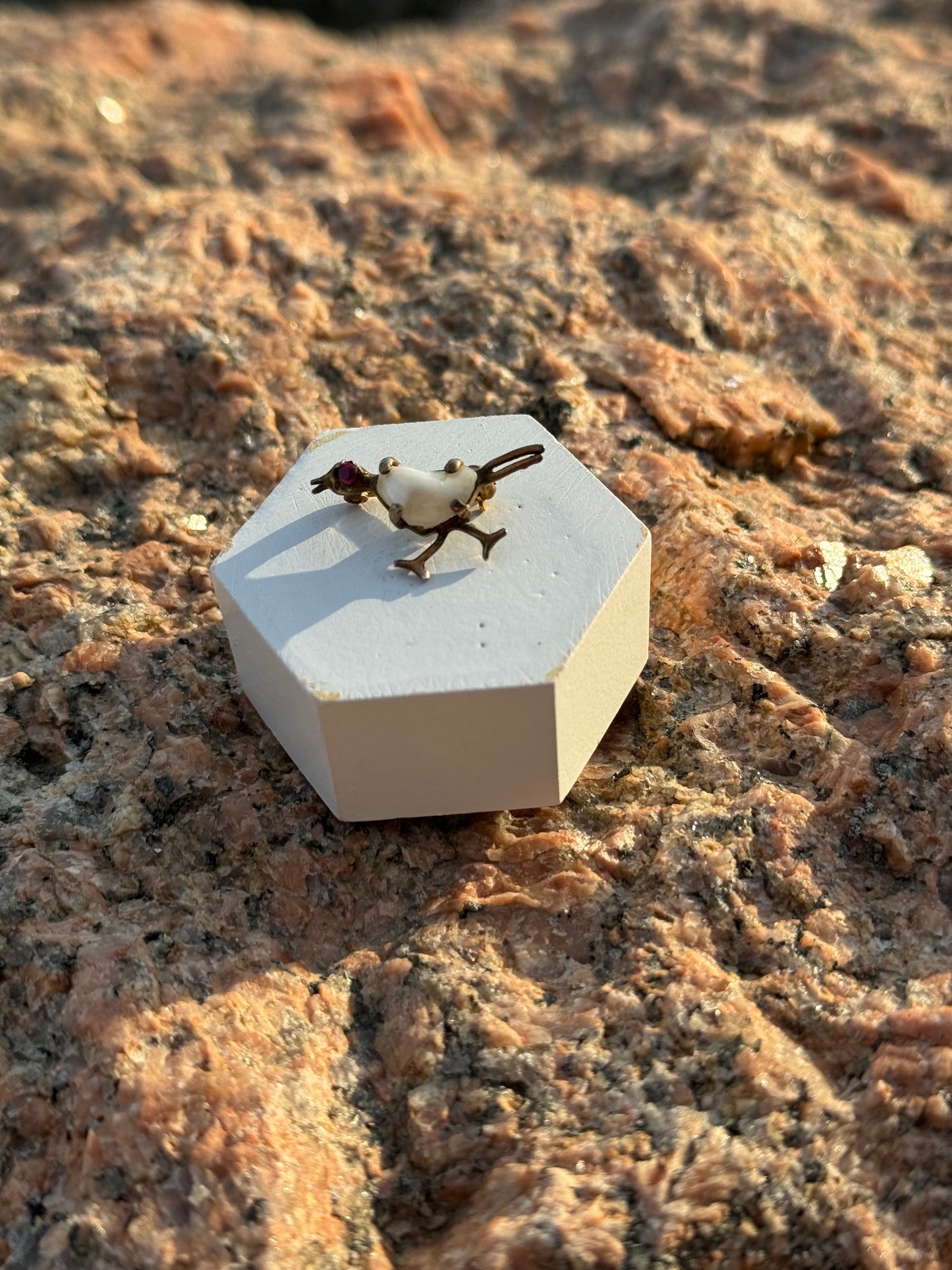 Opal & Ruby Brooch