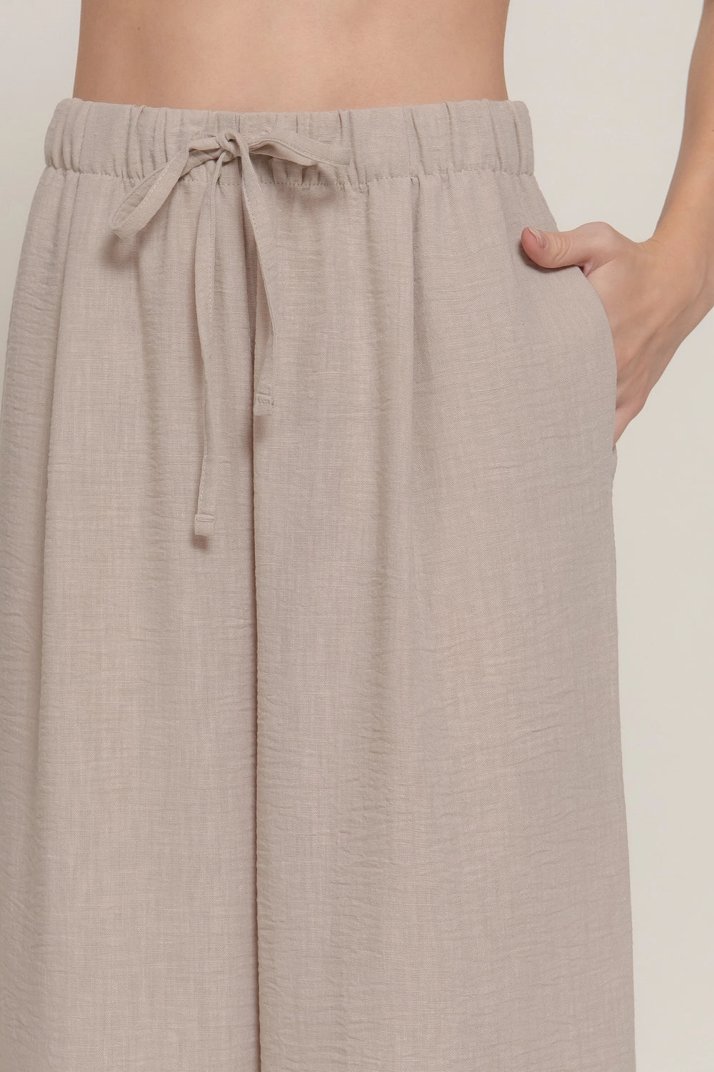 Linen Effect Palazzo Pants II