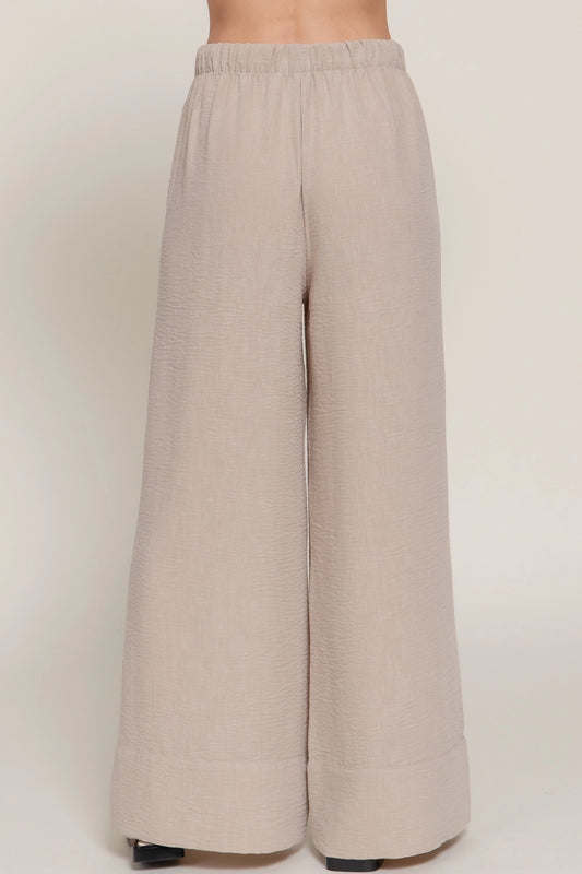 Linen Effect Palazzo Pants II
