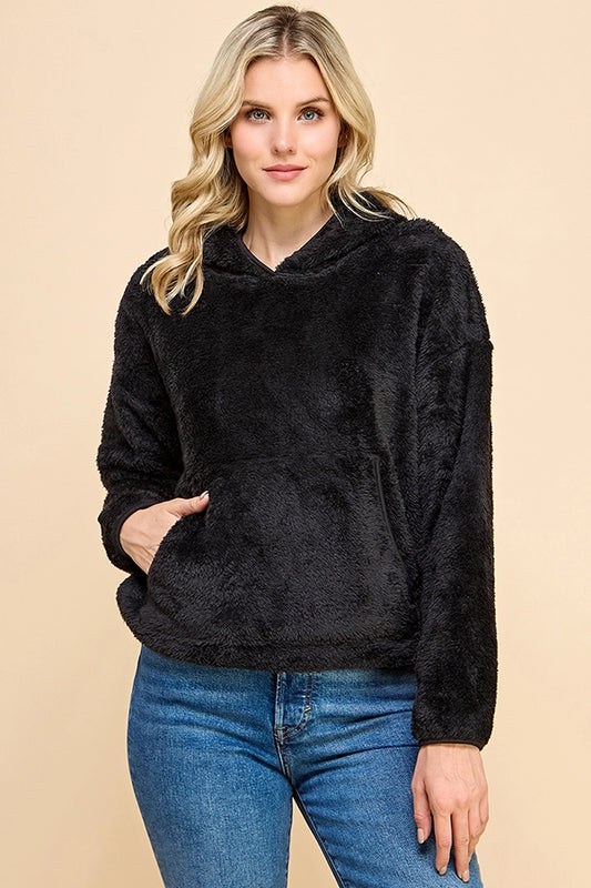 Front Pockets Sherpa Hoodie