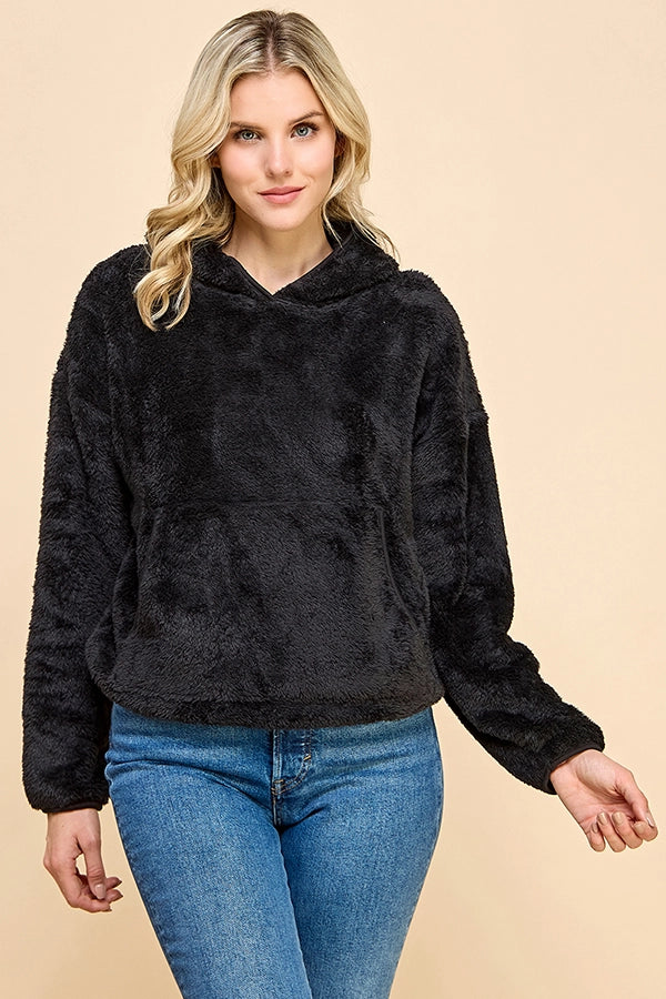 Front Pockets Sherpa Hoodie