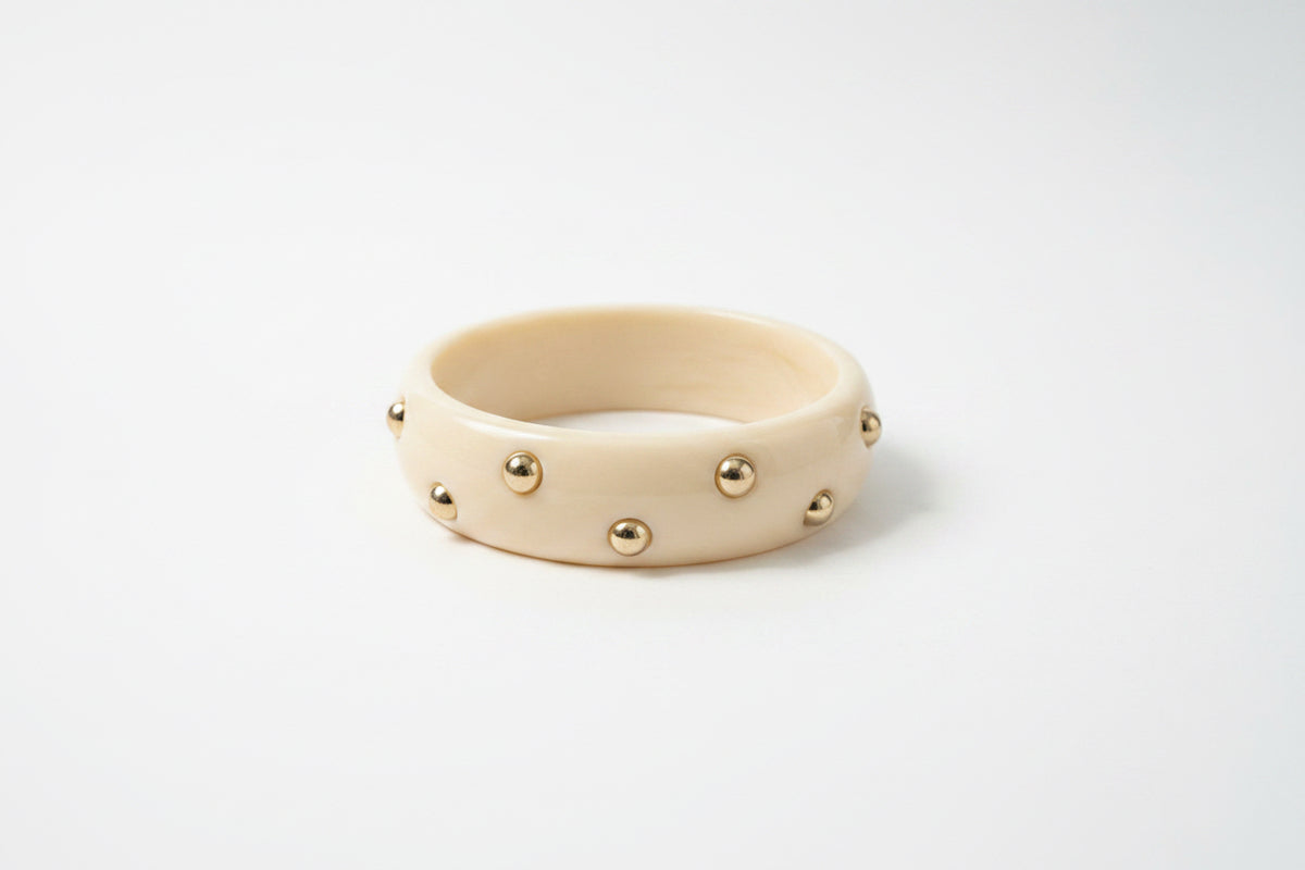 Resin Bangle with Gold Studs