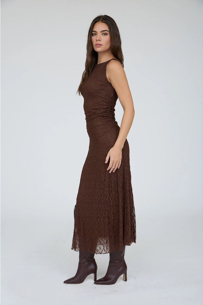 The Mia Lace Ruched Dress