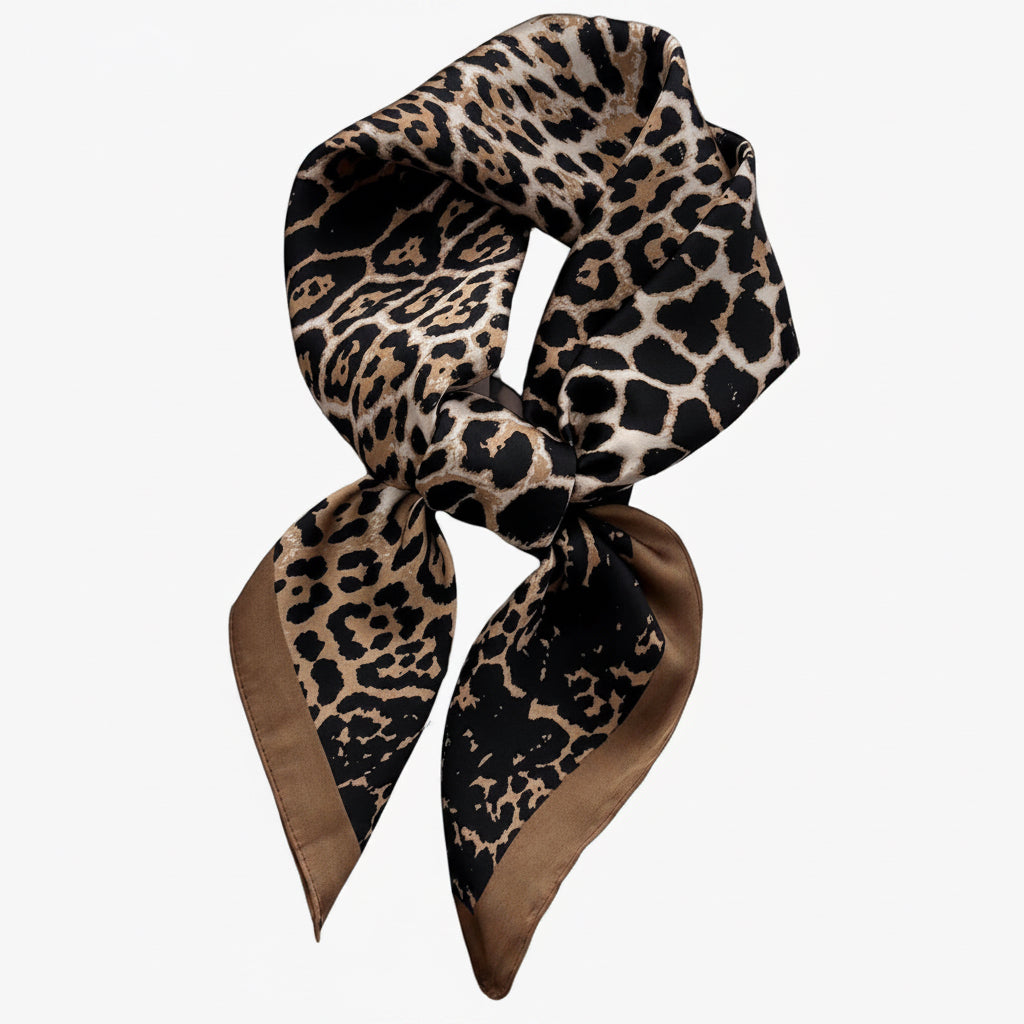 Silky Leopard Scarf