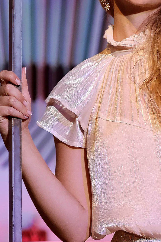 Sweetheart Mock Neck Blouse