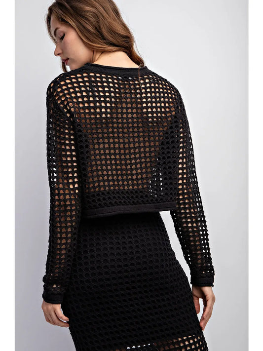 Crochet Long Sleeve Top