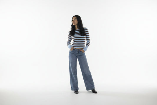 High Rib Stripe Sweater