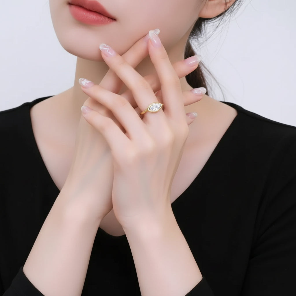 Marquise Golden Eye Ring
