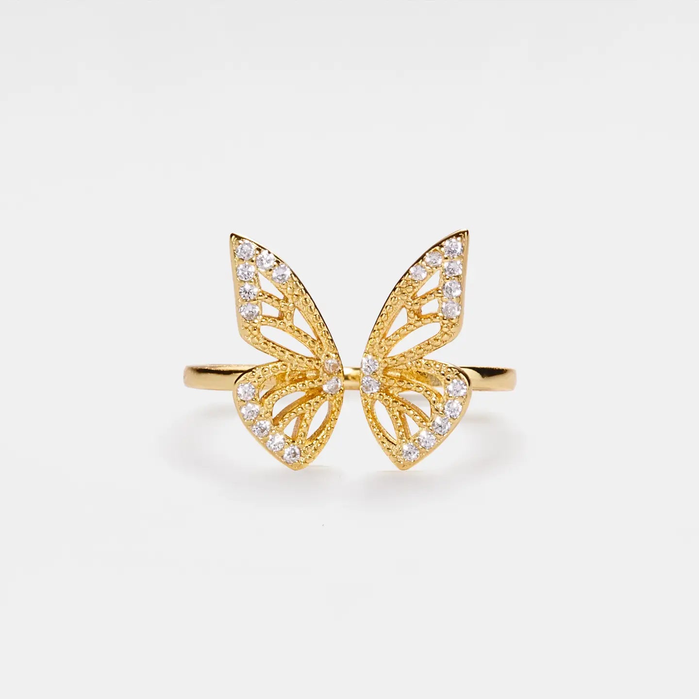 Gold Butterfly Statement Ring