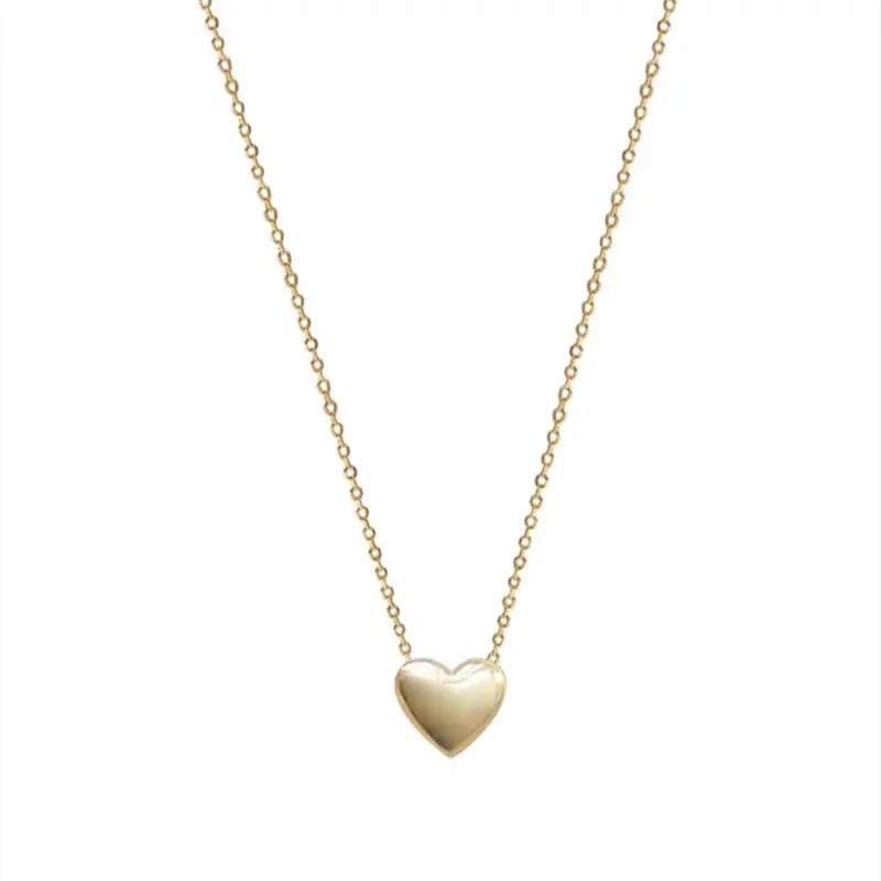 Dainty Heart Pendant Necklace in Gold
