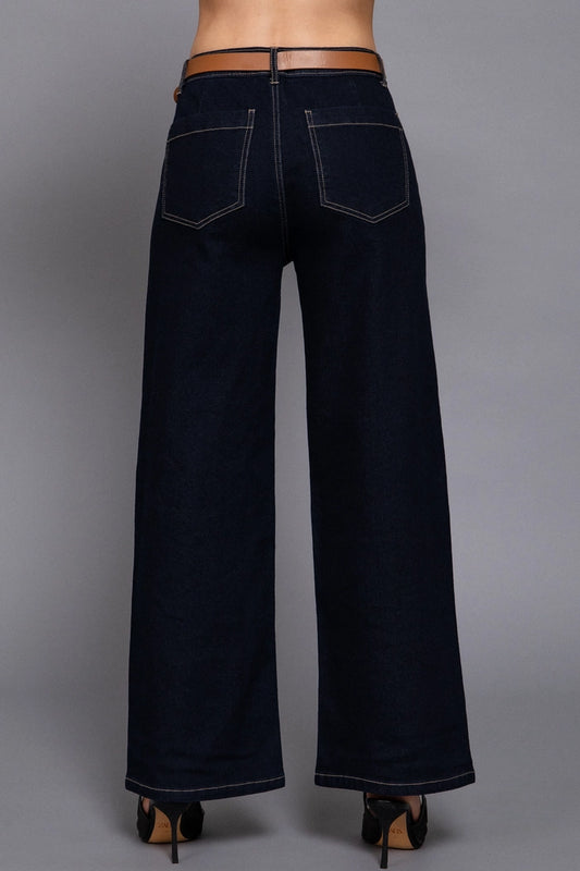 The Charlotte Belted Relaxed Jeans