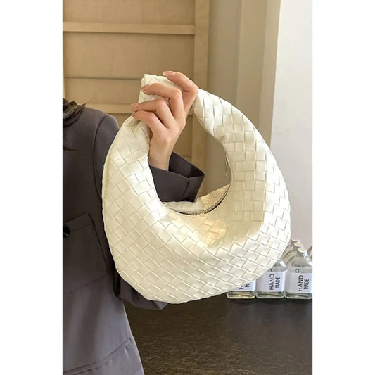 Vegan Leather Woven Purse