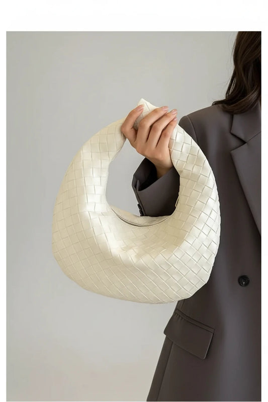 Vegan Leather Woven Purse