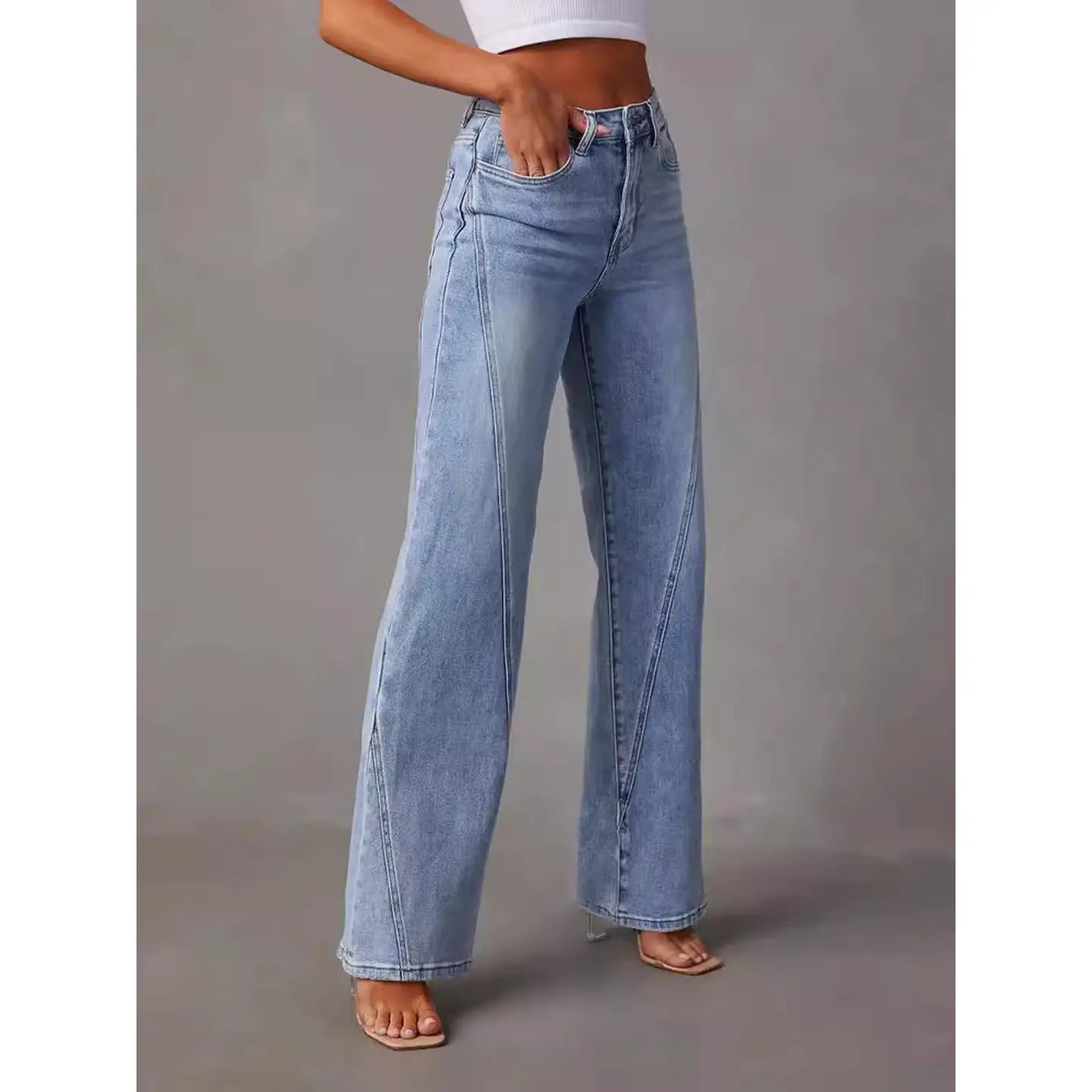 High Waisted Loose Denim Jeans