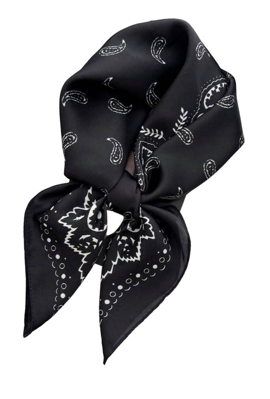 Silky Black Scarf
