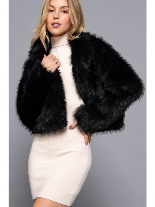 Faux Fur Crop Jacket