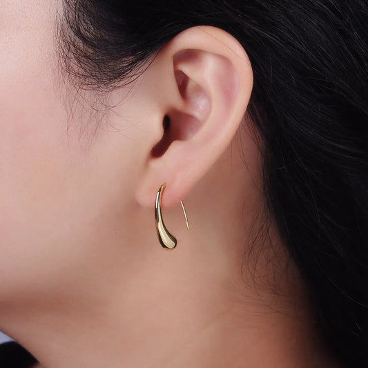 Molten Drop French Hook Earrings