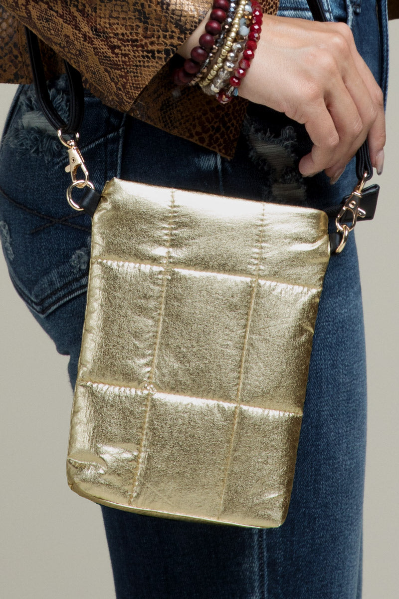 Gold Metallic Cross Body