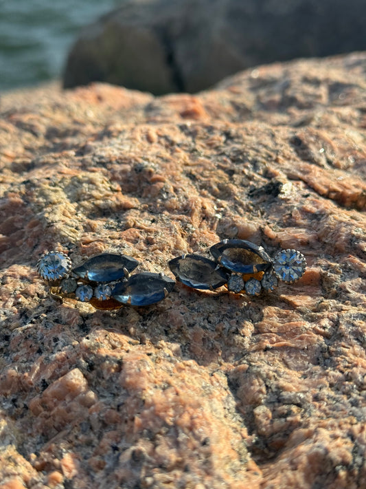 Rhinestone Clip on Earrings