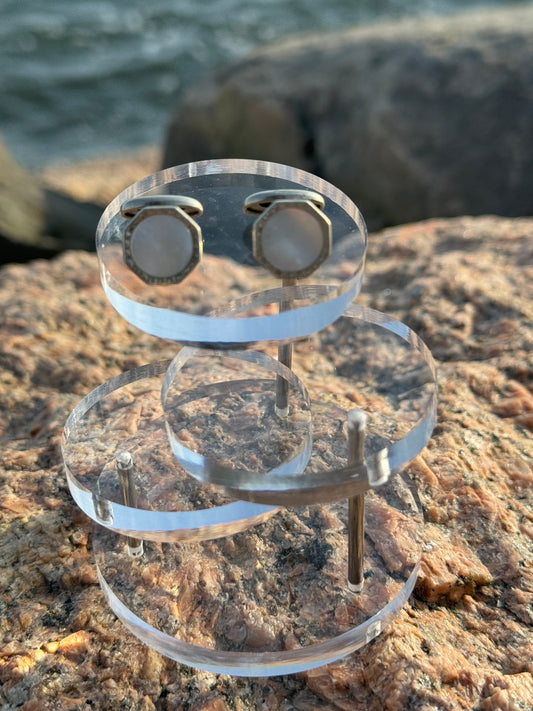 White Opal Cufflinks