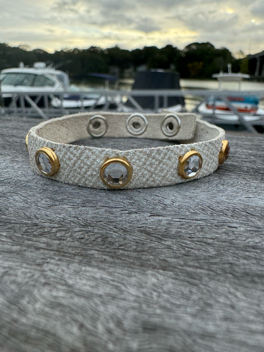 White Leather Bracelet