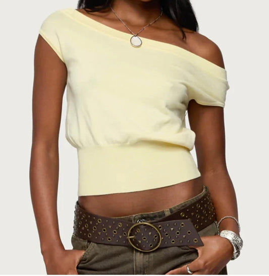 Yellow Knit Top