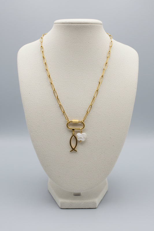 Carabiner Necklace with Charms