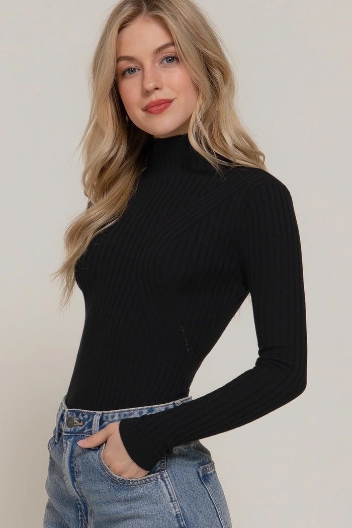 Long Sleeve Turtle Neck Bodysuit