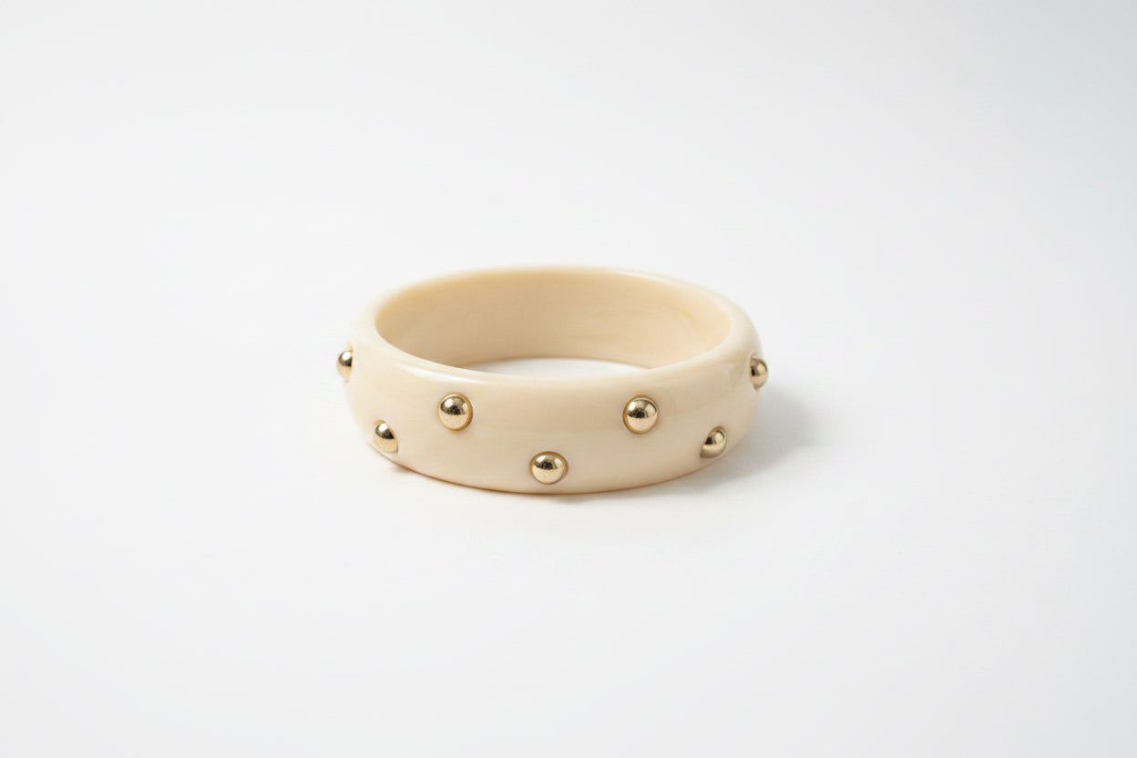 Resin Bangle with Gold Studs