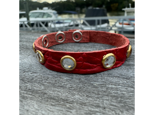 Red Leather Bracelet