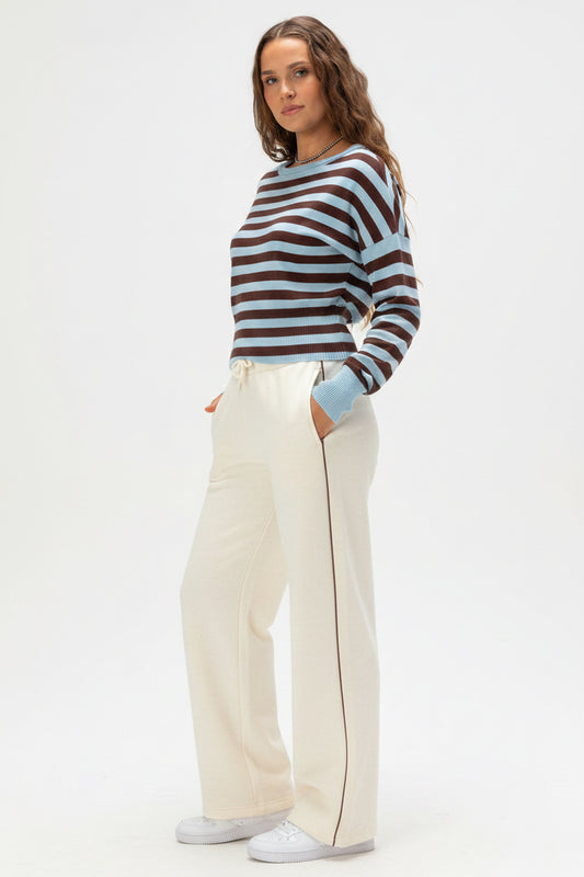 High Rib Stripe Sweater