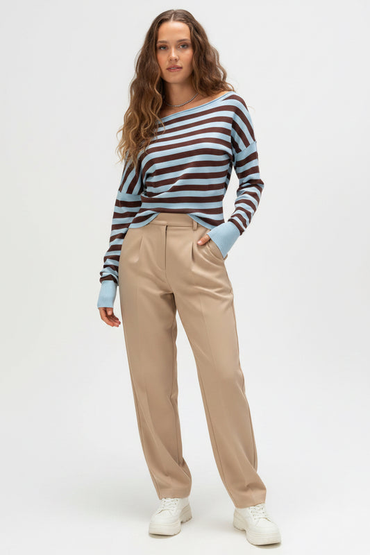 High Rib Stripe Sweater