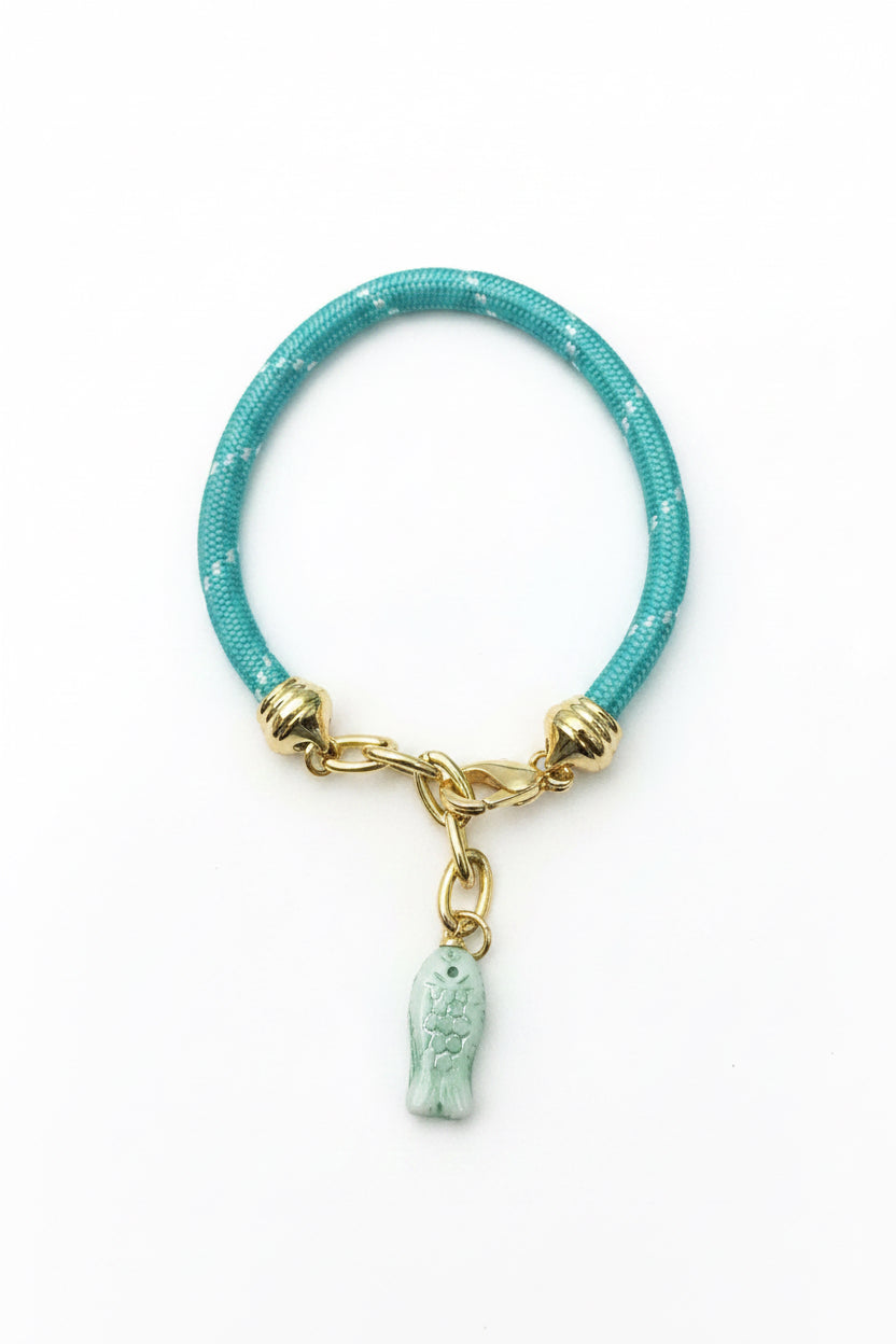 Aquamarine Necklace with Butterfly Charm