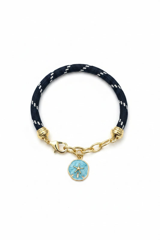 Rope Bracelet with Sand Dollar Charm