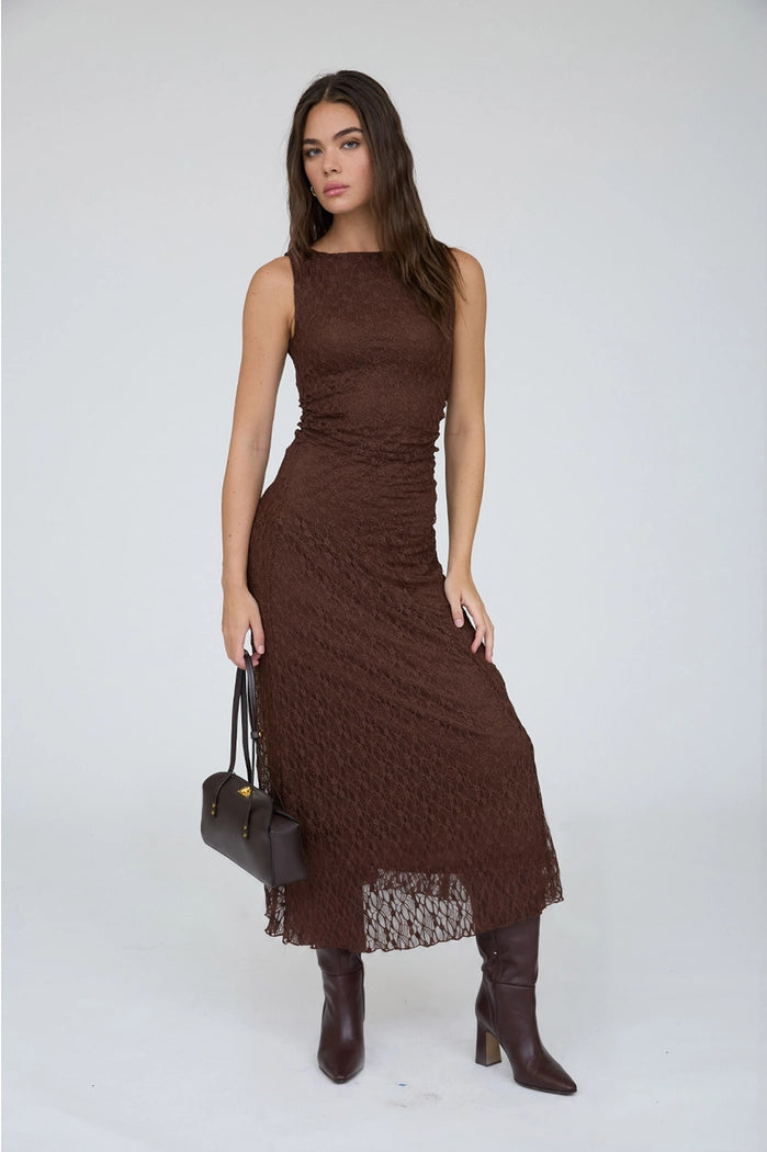 The Mia Lace  Ruched  Dress