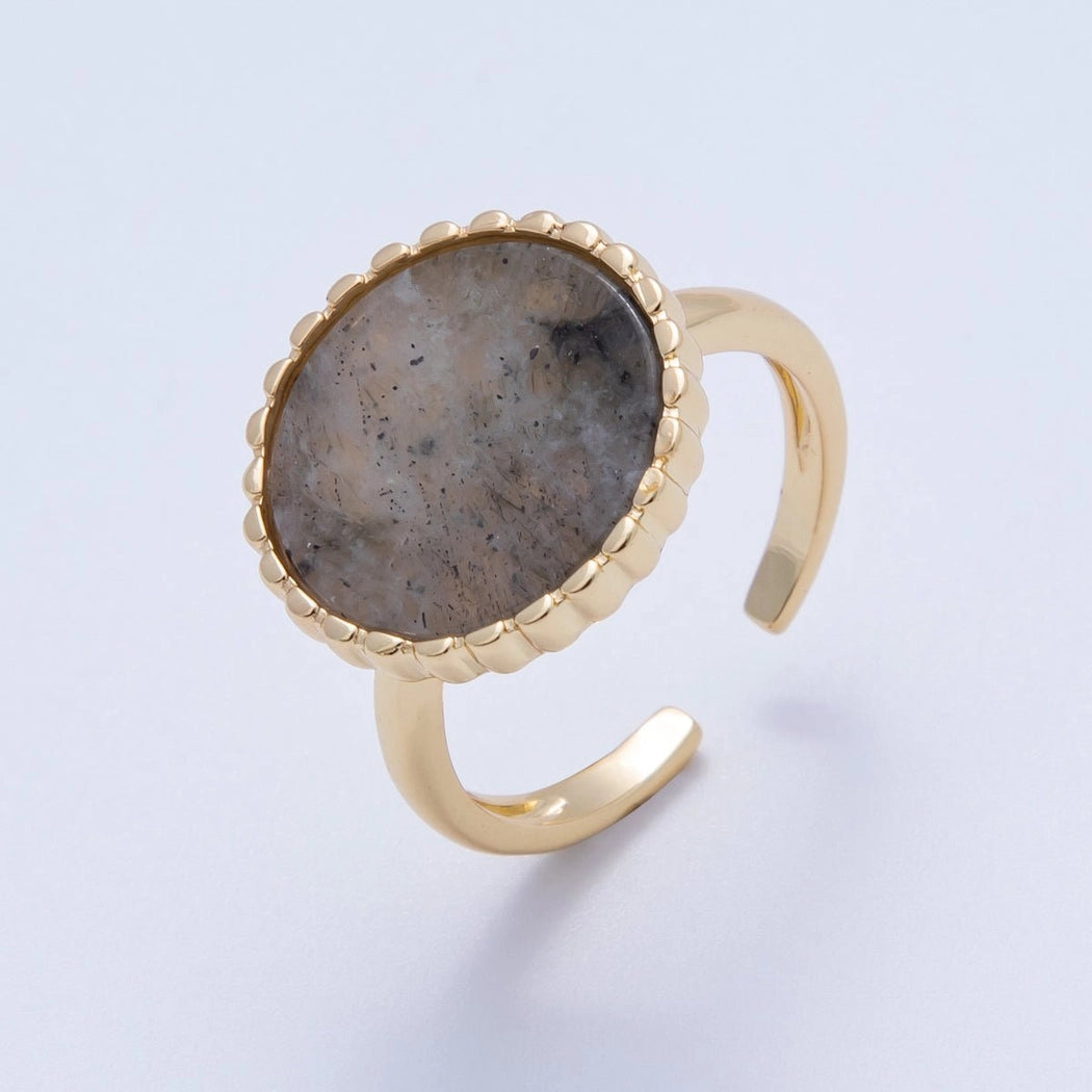 Labradorite Natural Stone Statement Ring