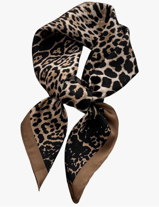 Silky Leopard Scarf