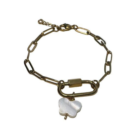 Paperclip  Bracelet With Butterfly Charm