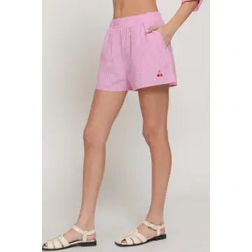 Miss Little Cherry Stripe Shorts
