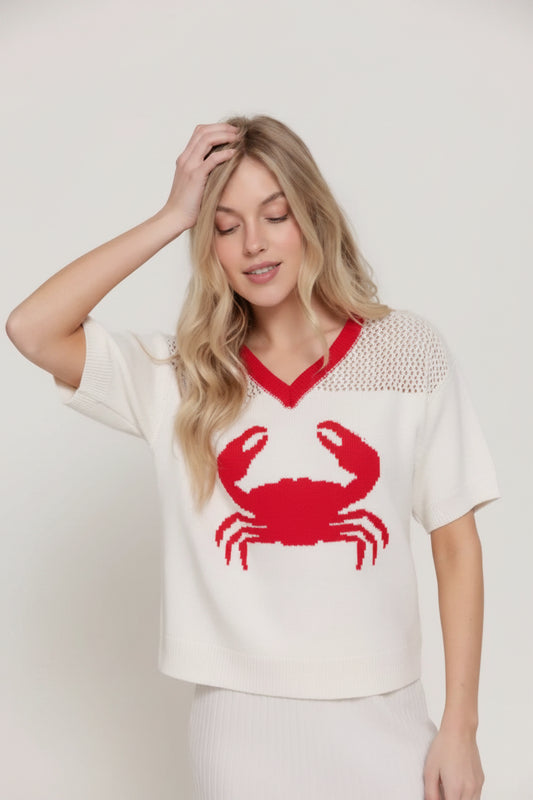 The Myr Crab  Knit Top