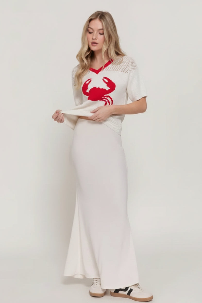 The Myr Crab  Knit Top