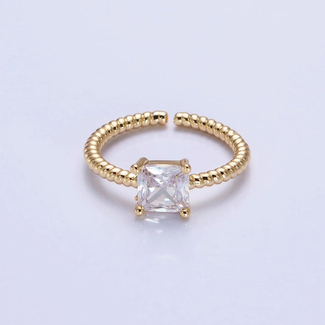 Croissant Clear CZ Ring