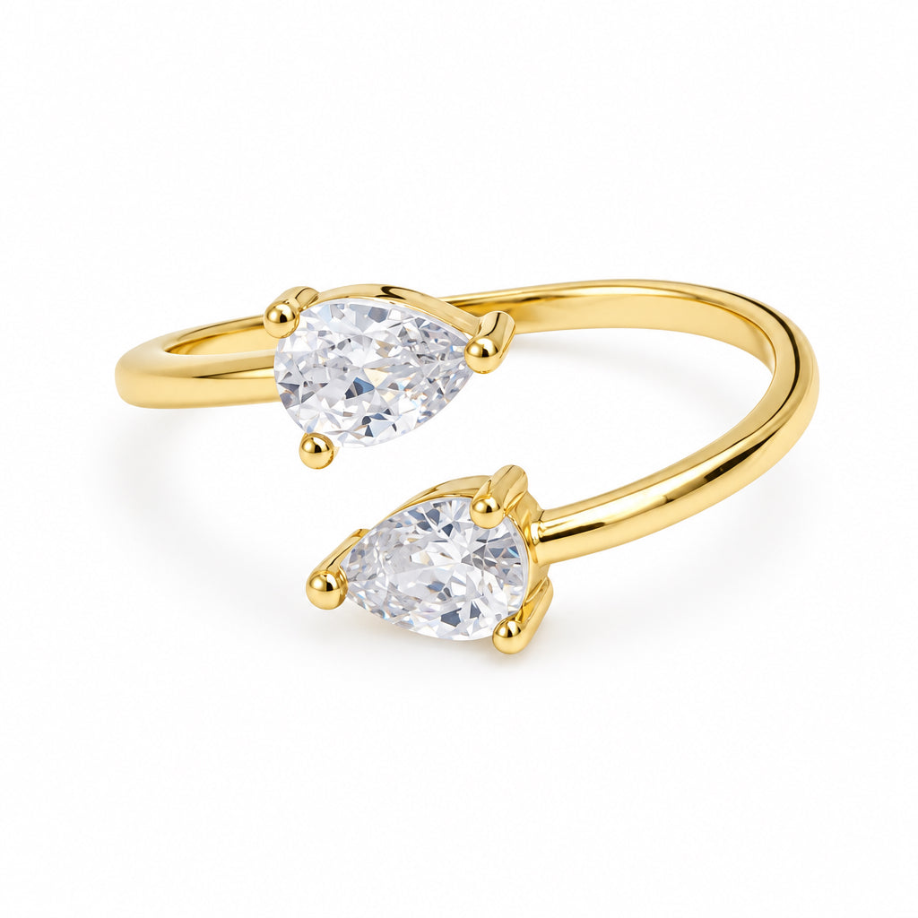 Double Tear Drop Ring