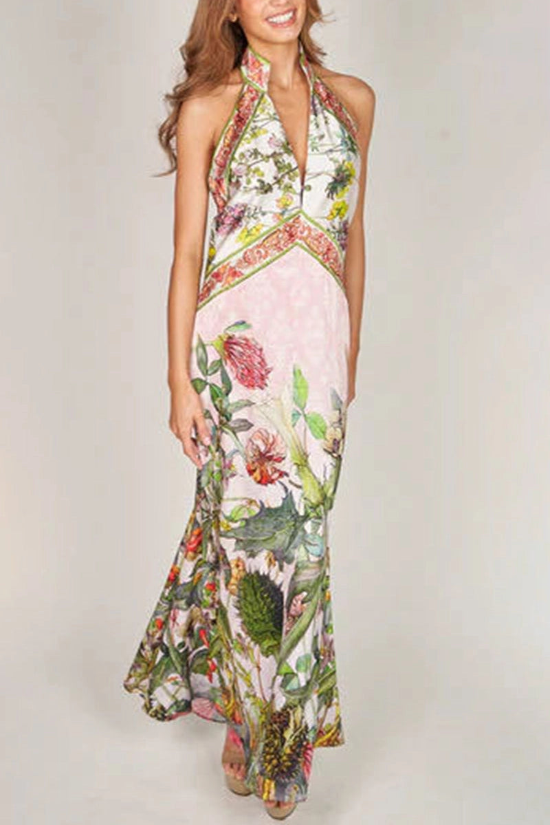 Halter Floral Dress