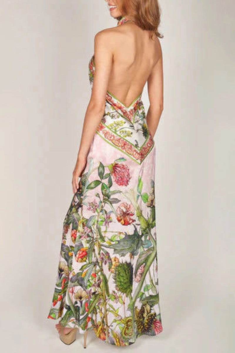 Halter Floral Dress