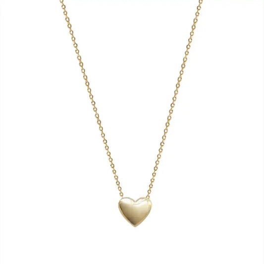 Dainty Heart Pendant Necklace in Gold